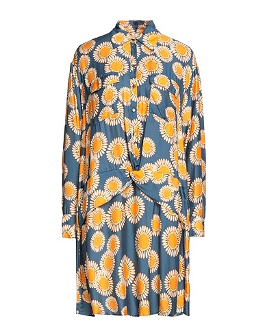 HER SHIRT HER DRESS Shirt dress Slate blue 81% Viscose, 19% Silk
