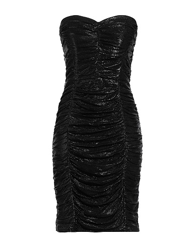 ELISABETTA FRANCHI GOLD Short dress Black 90% Viscose, 10% Polyester