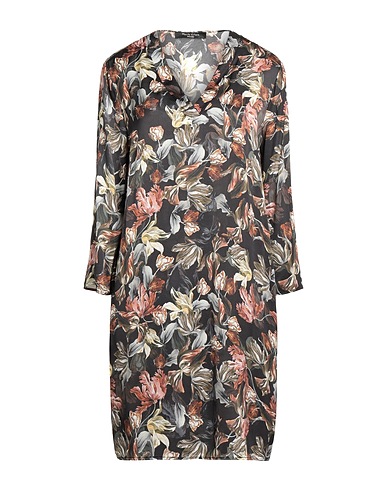 MANILA GRACE Short dress Charcoal 100% Viscose, Acetate