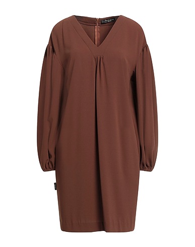 MANILA GRACE Vestito corto Cioccolato 96% Poliestere, 4% Elastan