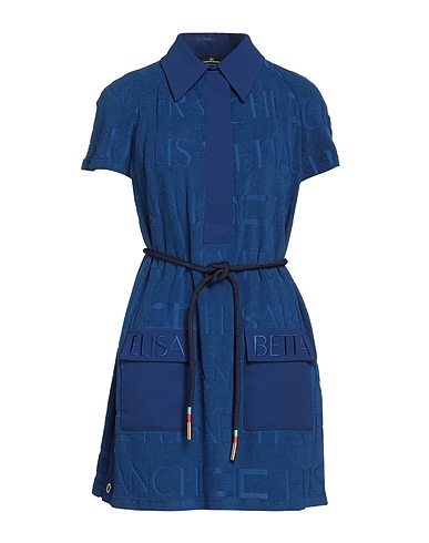 ELISABETTA FRANCHI Shirt dress Blue 82% Cotton, 18% Polyamide, Polyester, Acrylic, Acetate