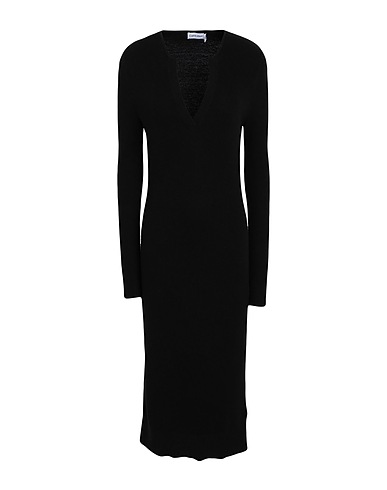 CALVIN KLEIN Kleid für das Büro Schwarz 53% Baumwolle, 40% Polyamid, 7% Wolle