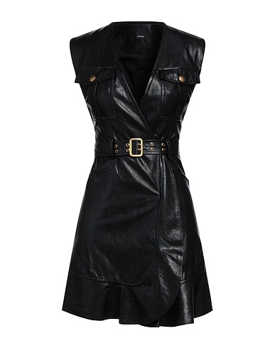 PINKO Short dress Black 75% Viscose, 14% Polyester, 7% Cotton, 4% Metallic fiber, Polyurethane