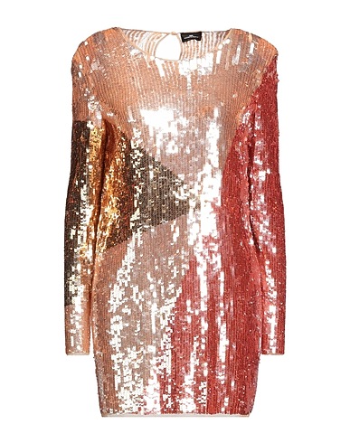 ELISABETTA FRANCHI Sequin dress Blush Polyamide, Plastic