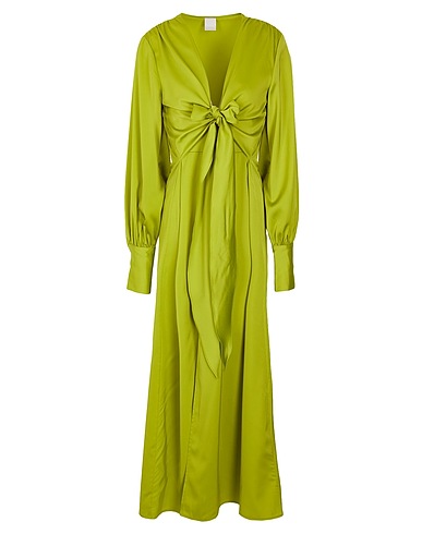 8 by YOOX Μακρύ φόρεμα RECYCLED POLY BELTED ROBE LONG DRESS
 Πράσινο λάιμ 95% Ανακυκλωμένος πολυεστέρας, 5% Ελαστάνη