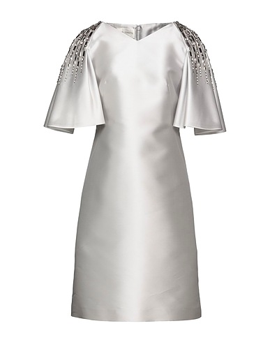 ALBERTA FERRETTI パーティドレス ライトグレー ポリエステル 85% / シルク 15% / アクリル
