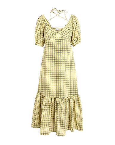 TOPSHOP Midi-Kleid Limettengrün 82% Polyester, 18% Viskose