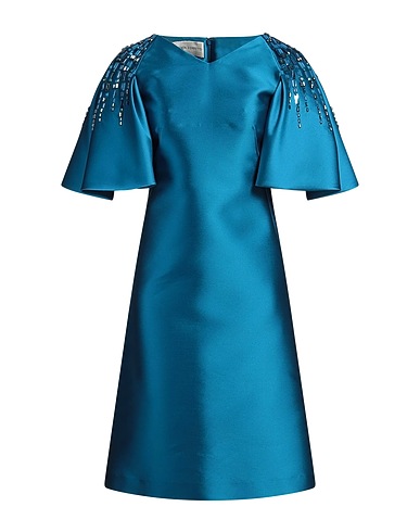 ALBERTA FERRETTI Midi dress Deep teal 85% Polyester, 15% Silk, Acrylic