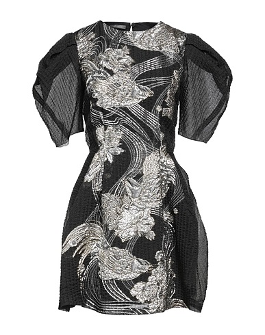 ALBERTA FERRETTI Short dress Black 31% Polyester, 30% Silk, 22% Polyamide, 11% Metallic fiber, 6% Acetate
