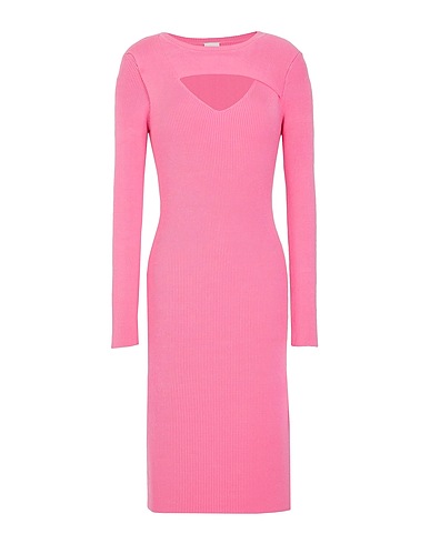 8 by YOOX Sheath dress KNIT 2-PIECE DRESS
 Pink 80% Viscose, 20% Recycled polyamide