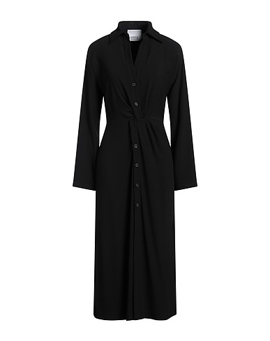 ERIKA CAVALLINI Midi dress Black 53% Viscose, 47% Acetate