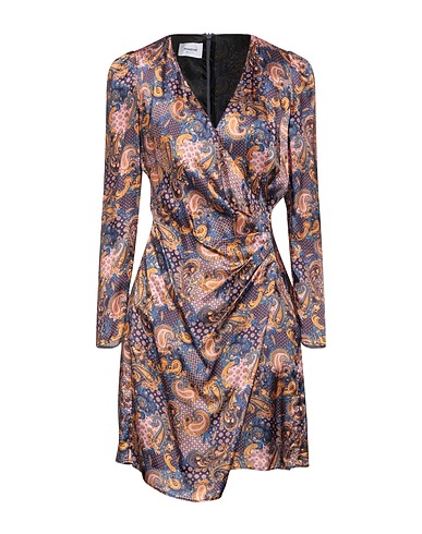 DONDUP Short dress Midnight blue 100% Viscose