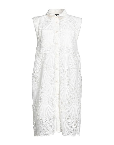 PINKO Shirt dress White 100% Polyester