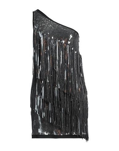 PINKO One-shoulder dress Gunmetal 95% Polyester, 5% Elastane