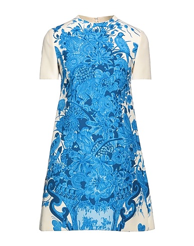 VALENTINO GARAVANI Short dress Azure 65% Virgin Wool, 35% Silk