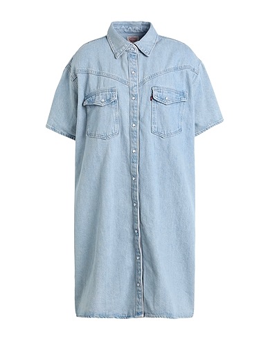 LEVI'S Denim dress ELOWEN WESTERN DRESS Blue 100% Cotton