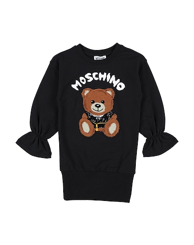 MOSCHINO KID Dress Black 95% Cotton, 5% Elastane, Polyester