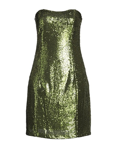 KONTATTO Short dress Military green 100% Polyester