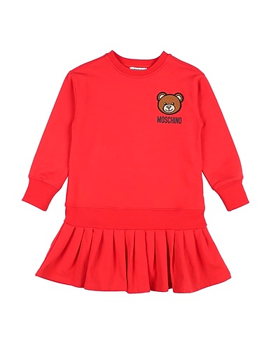 MOSCHINO KID Dress Red 95% Cotton, 5% Elastane, Polyester