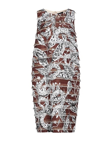CAVALLI CLASS Midi dress Brown 100% Polyester