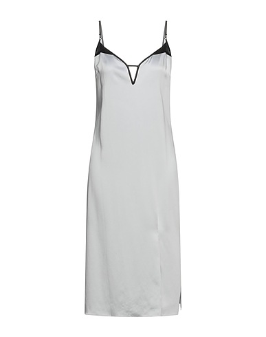 KIKI DE MONTPARNASSE Midi dress Light grey 100% Silk