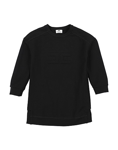 ELISABETTA FRANCHI Kleid LA MIA BAMBINA MOVES Schwarz 94% Baumwolle, 6% Elastan