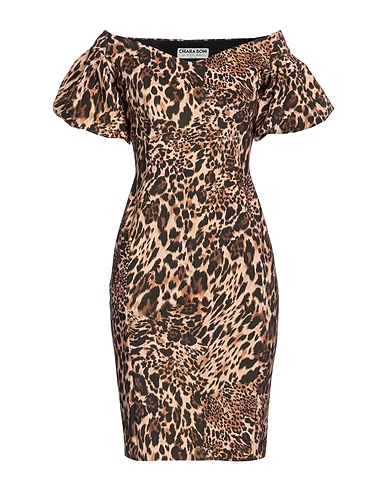 CHIARA BONI LA PETITE ROBE Short dress Light brown 72% Polyamide, 28% Elastane