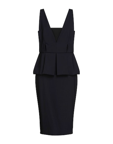 SPORTMAX Midi dress Black 98% Virgin Wool, 2% Elastane