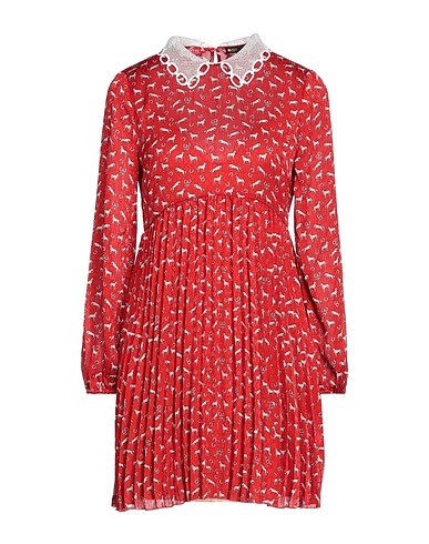 MAJE Short dress Red 100% Polyester, Viscose, Elastane