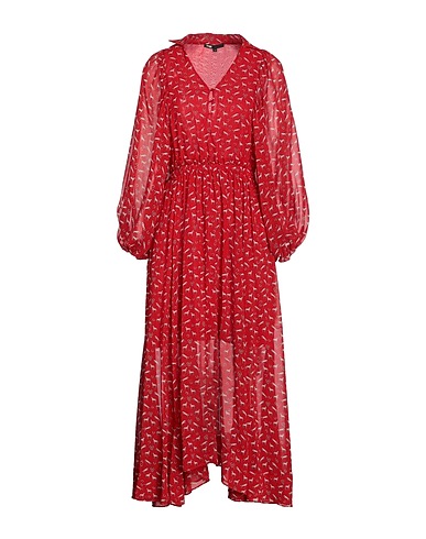 MAJE Long dress Red 100% Polyester