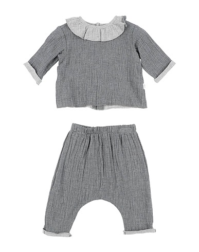 TEDDY & MINOU Completo Baby  Grigio 100% Cotone