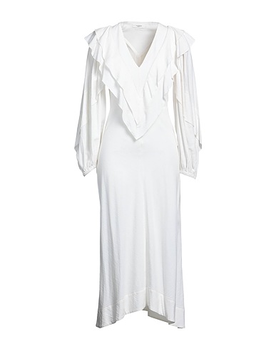 MARANT ÉTOILE Midi dress Ivory 75% Viscose, 20% Polyamide, 5% Linen