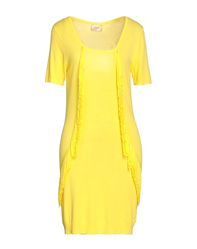 TOY G. Short dress Yellow 72% Viscose, 28% Polyamide