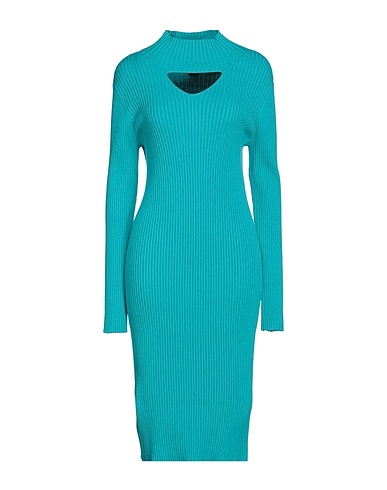 PINKO Vestito midi Turchese 30% Poliestere, 26% Acrilico, 23% Viscosa, 21% Poliammide