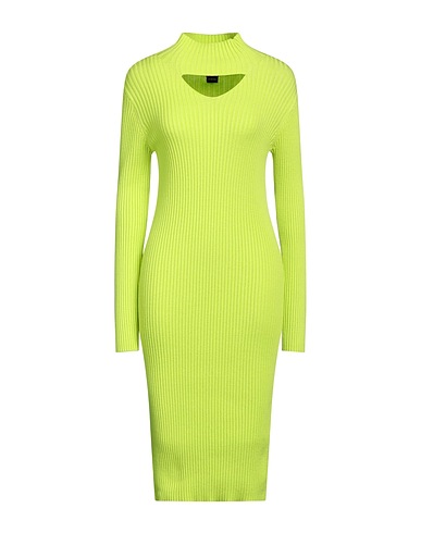 PINKO Midi dress Lime green 30% Polyester, 26% Acrylic, 23% Viscose, 21% Polyamide