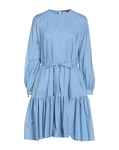 L' AUTRE CHOSE Midi dress Sky blue 100% Cotton