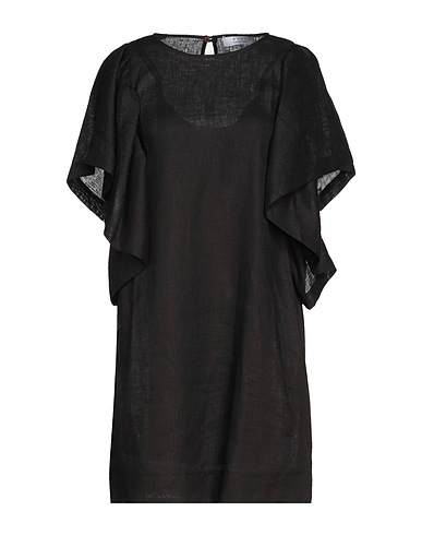 KAOS Short dress Black 100% Linen