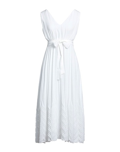 KAOS Midi dress White 100% Polyester