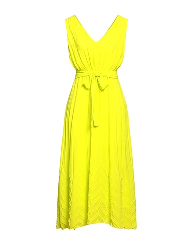 KAOS Midi dress Lime green 100% Polyester