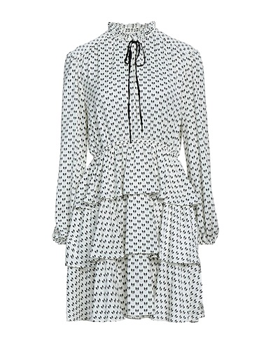 MAJE Short dress White 100% Polyester, Polyamide