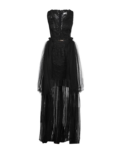 ELISABETTA FRANCHI Long dress RED CARPET Black 60% Polyamide, 40% Viscose
