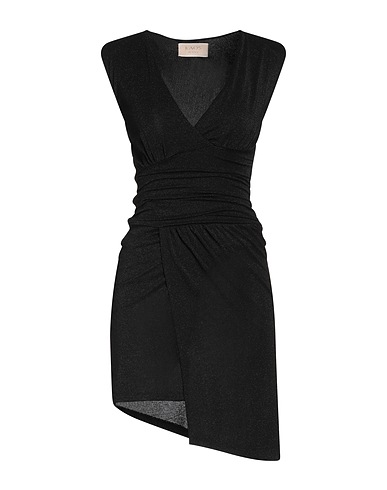 KAOS JEANS Vestito corto Nero 62% Viscosa, 16% Poliestere, 16% Poliammide, 6% Elastan