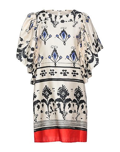 KAOS Kurzes Kleid Elfenbein 100% Baumwolle