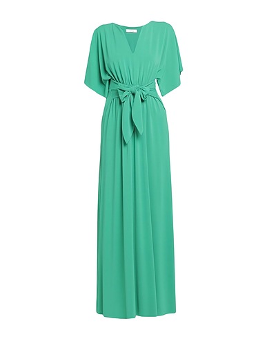 KAOS Long dress Green 75% Acetate, 18% Polyamide, 7% Elastane