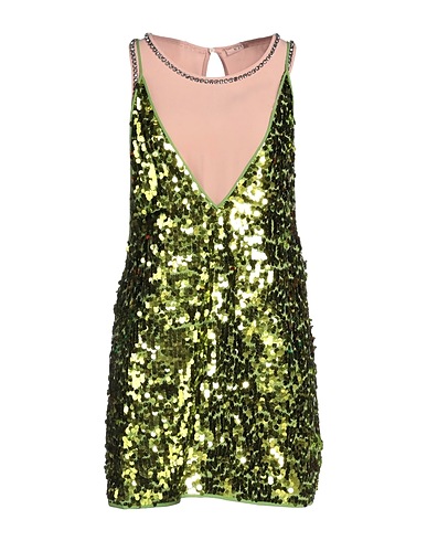 N°21 Kurzes Kleid Grün 100% Polyester, Acetat, Seide, Glas, Metall