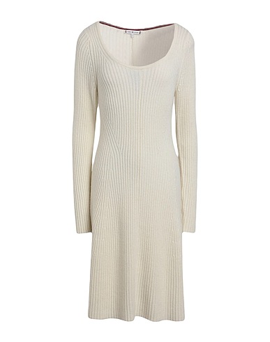 TOMMY HILFIGER Short dress Ivory 42% Polyamide, 34% Wool, 24% Alpaca wool