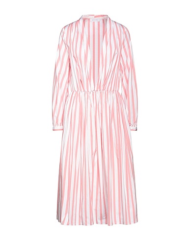 AGLINI Midi dress White 77% Cotton, 23% Cupro