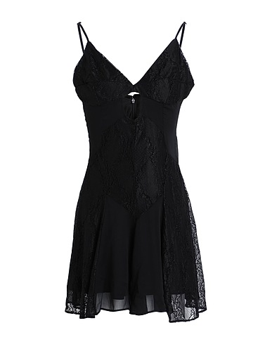 TOPSHOP Short dress Black 76% Polyamide, 24% Viscose