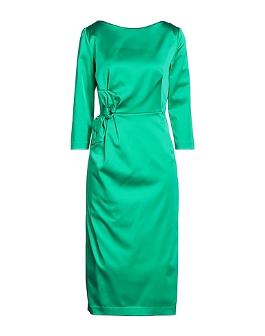 P.A.R.O.S.H. Midi dress Emerald green 48% Acetate, 45% Polyamide, 7% Elastane