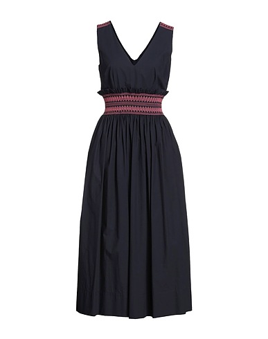 P.A.R.O.S.H. Midi-Kleid Nachtblau 100% Baumwolle